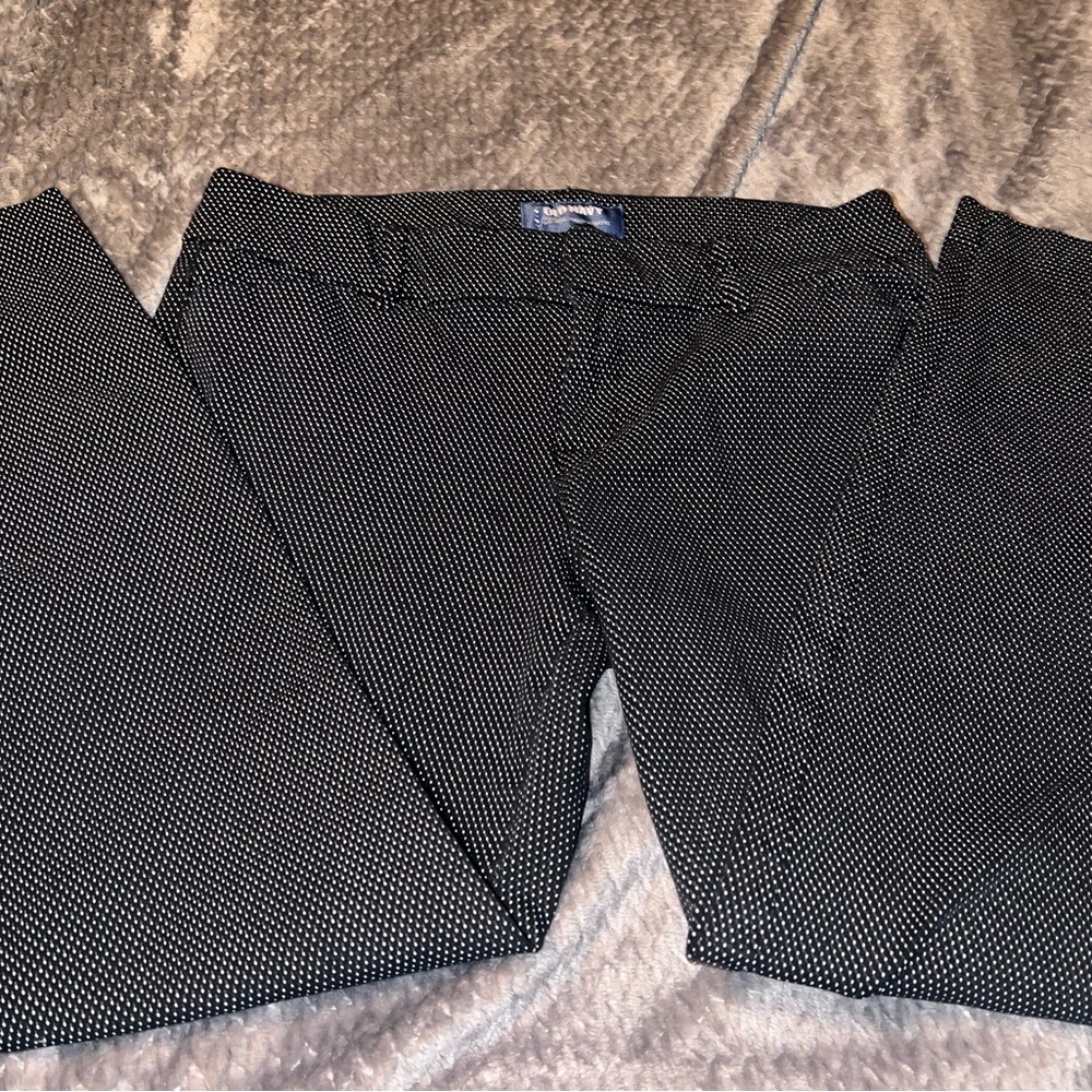 Old Navy Women’s Black and White Micro Polka Dot Dress Pants